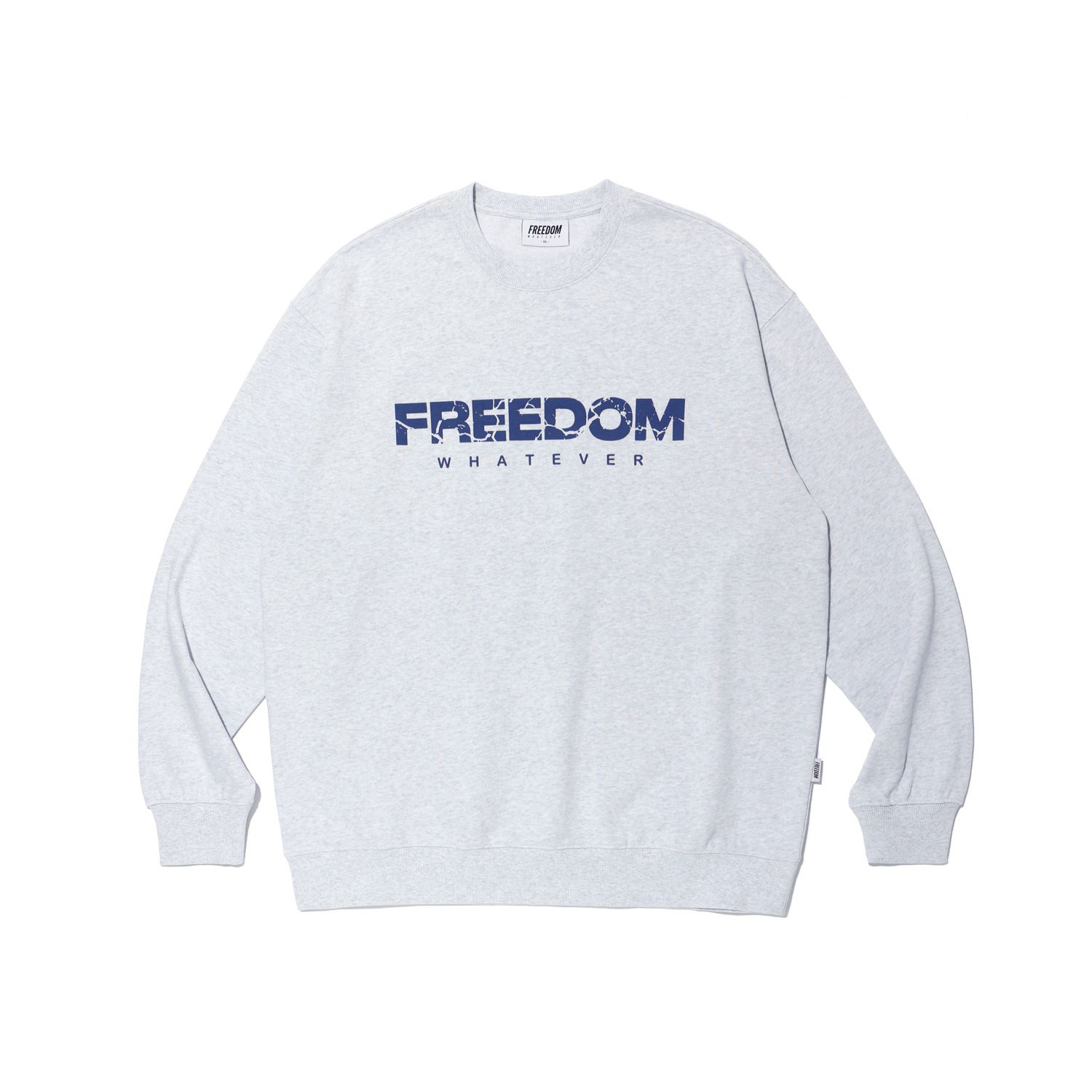 ☆FREEDOM☆ Fisher Logo Sweatshirt Melange FD24FMSS0170ME MUSINSA | FREEDOM Fisher Logo Sweatshirt (Melange)