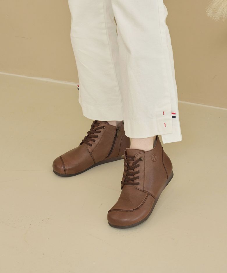 에단 천연소가죽 데일리 여성 앵클부츠 2cm