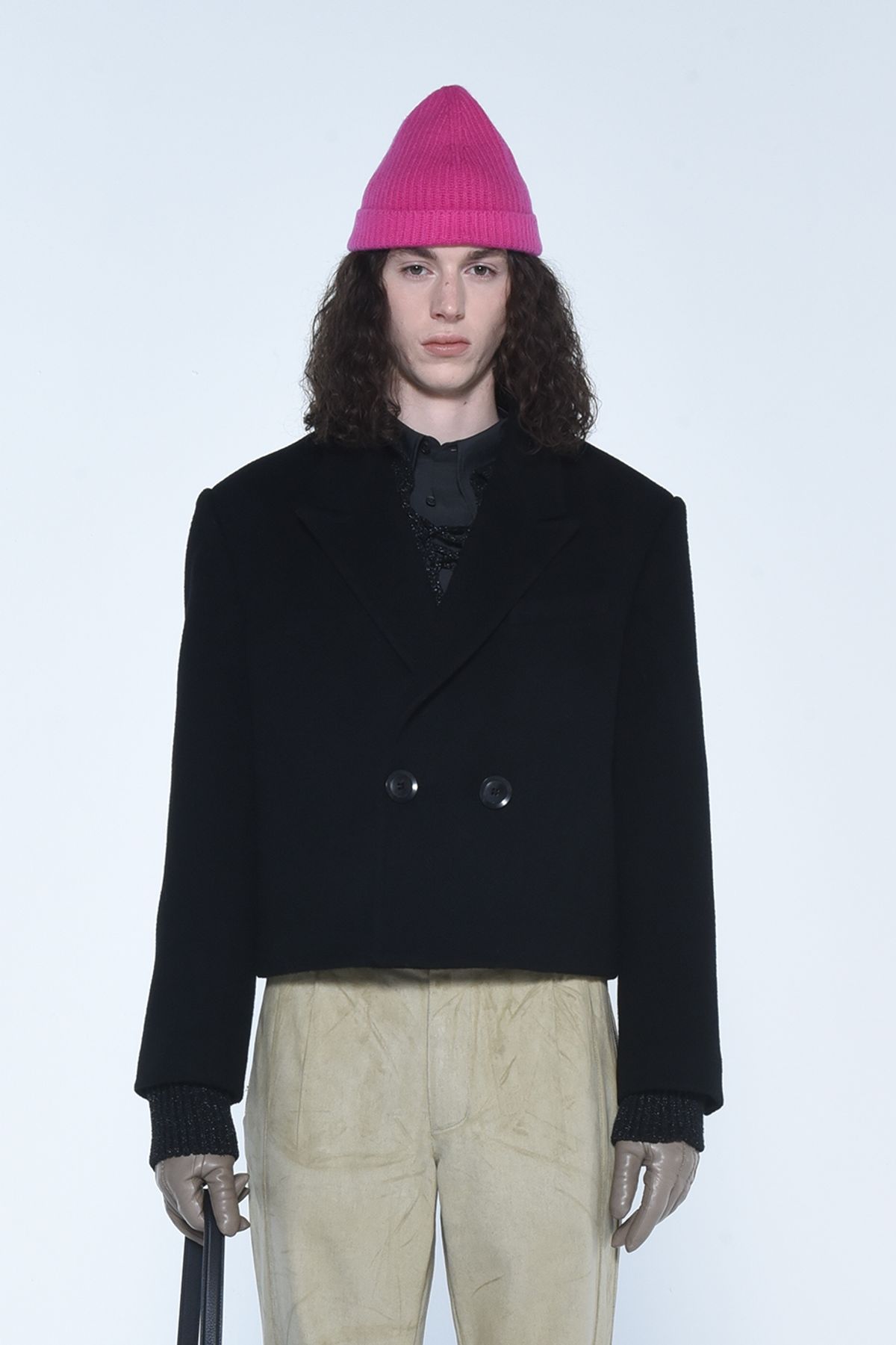 더발론(THE BALLON) DOUBLE BREASTED CROPPED WOOL COAT