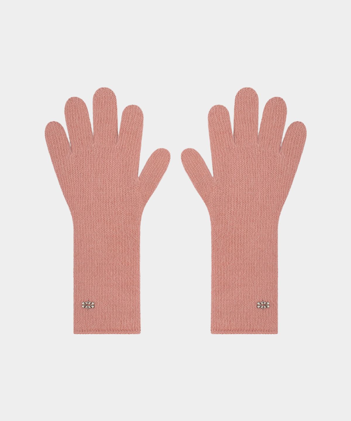 키시닝(KISYNING) Angora Finger Hole Long Gloves (Peach pink)