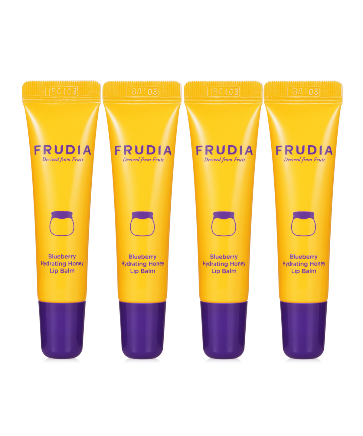 후르디아(FRUDIA) [4pack/입술각질순삭] 블루베리 고보습 허니 립밤 튜브형