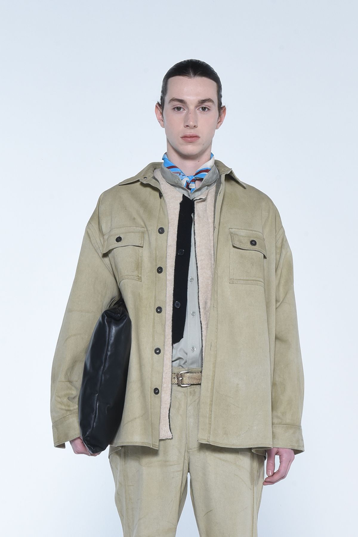 더발론(THE BALLON) OVERSIZED MILLER SHIRT_OLIVE