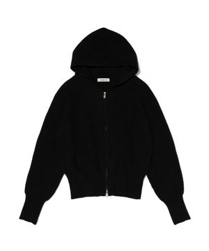 투웨이 골지 카디건 후드집업 니트 (블랙)