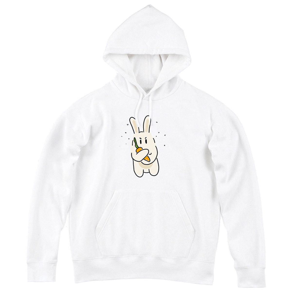 어썸어스(AWESOMEUS) 당근 들고있는 화난토끼  HOODIE_4 COLOR