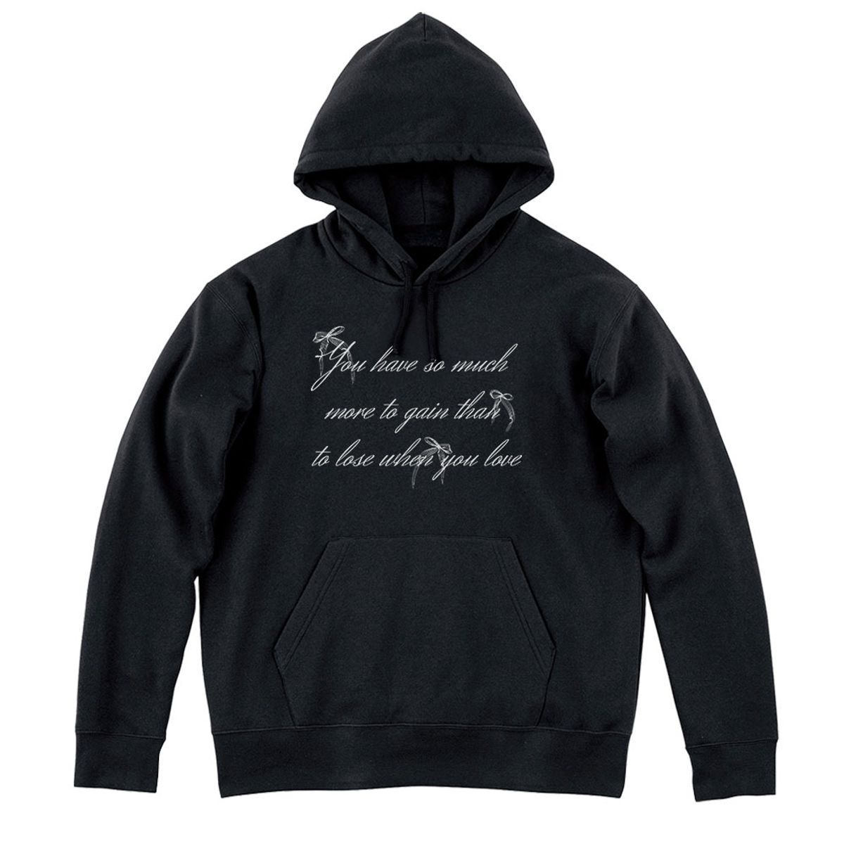 어썸어스(AWESOMEUS) 리본 영문 필기체  HOODIE_4 COLOR