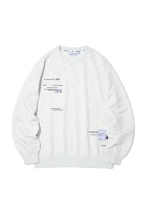 라벨링장식 맨투맨 오트밀 ANZ1TM23AOT