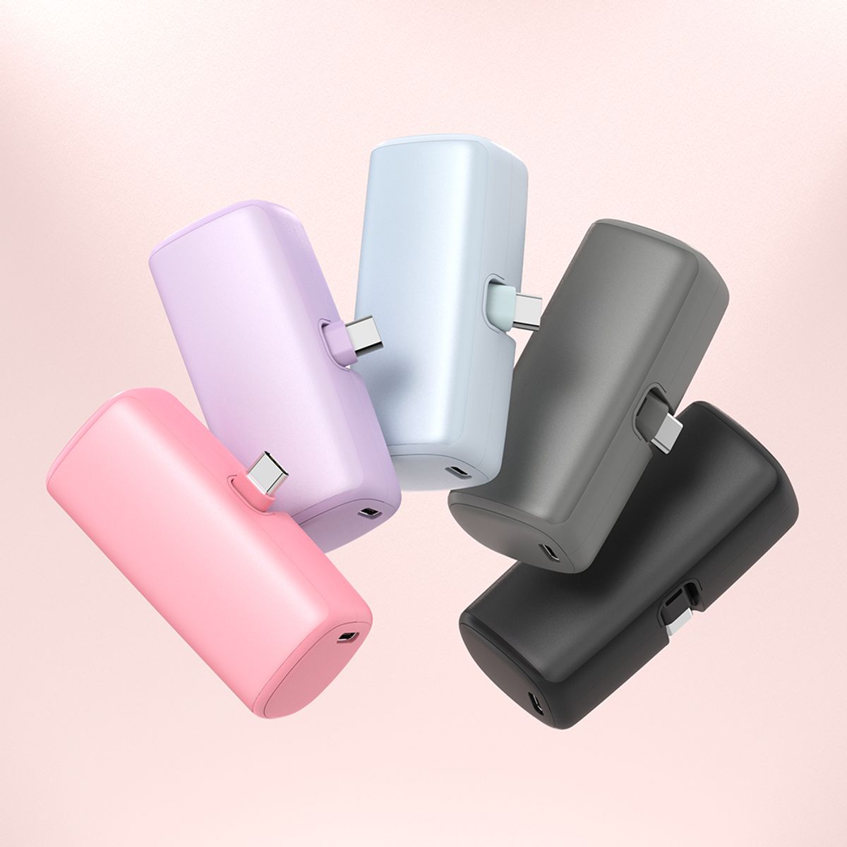 밸류엠(VALUEM) 충전식 손난로 도킹형 C타입 보조배터리 5000mAh (+파우치 포함)