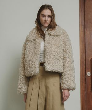 시어링 퍼 자켓 [아이보리]