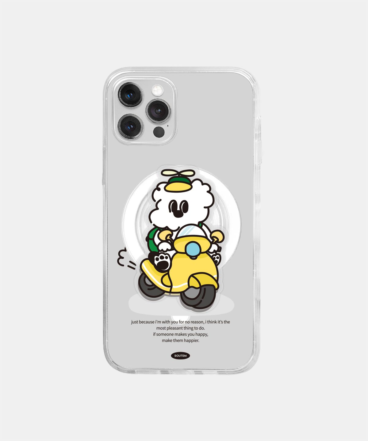 소유템(SOUTEM) [Magsafe] Scooter Mori Nuri_Clear Phone Case Tok Set