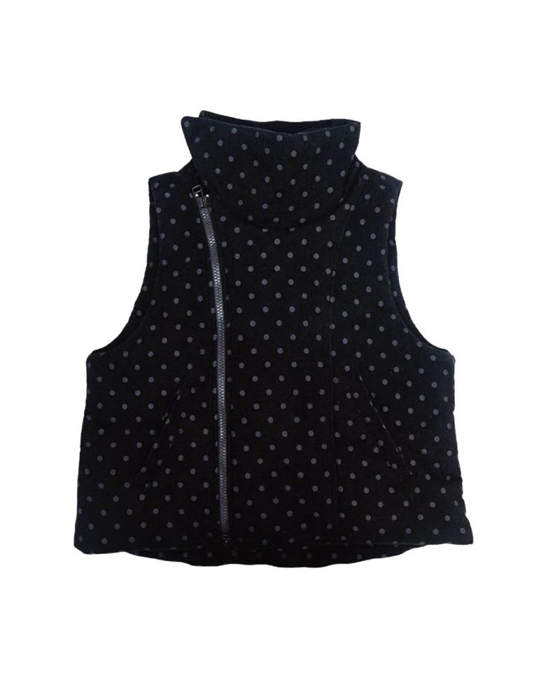 DOT PUFFER VEST (BLACK)