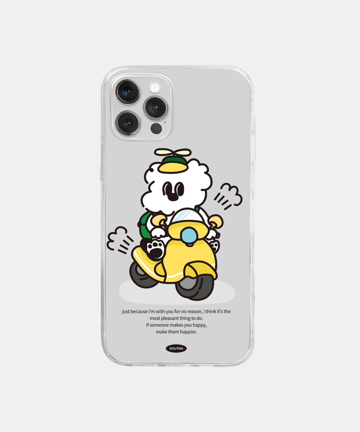 소유템(SOUTEM) Scooter Mori Nuri Phone Case_Clear