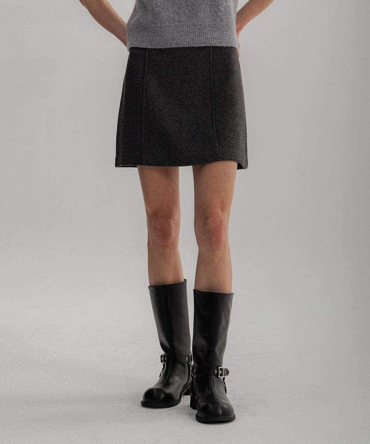 판도라핏(PANDORAFIT) Pond Wool Short Skirt