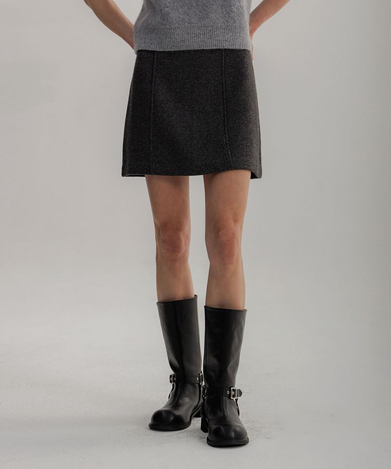 Pond Wool Short Skirt