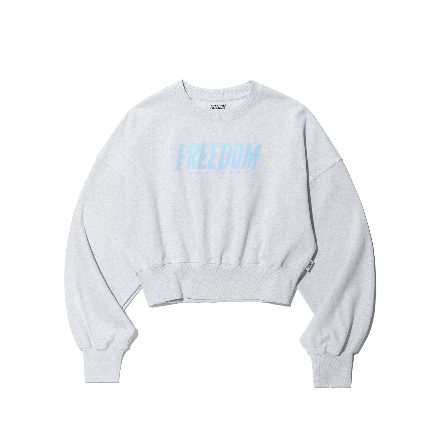MUSINSA FREEDOM Women's Gradient Logo Crop Sweatshirt (Melange)