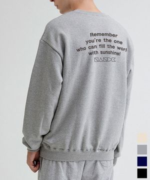 Remember 레터링 오버핏 맨투맨