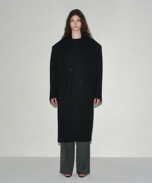 OVERSIZED DOUBLE BREASTED COAT BLACK