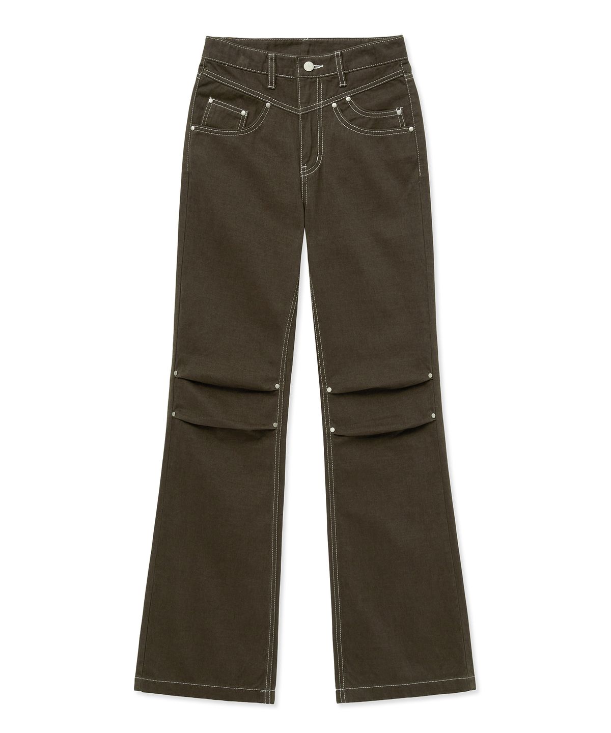 미드나잇 무브(MIDNIGHT MOVE) 2 stitch pants [brown]