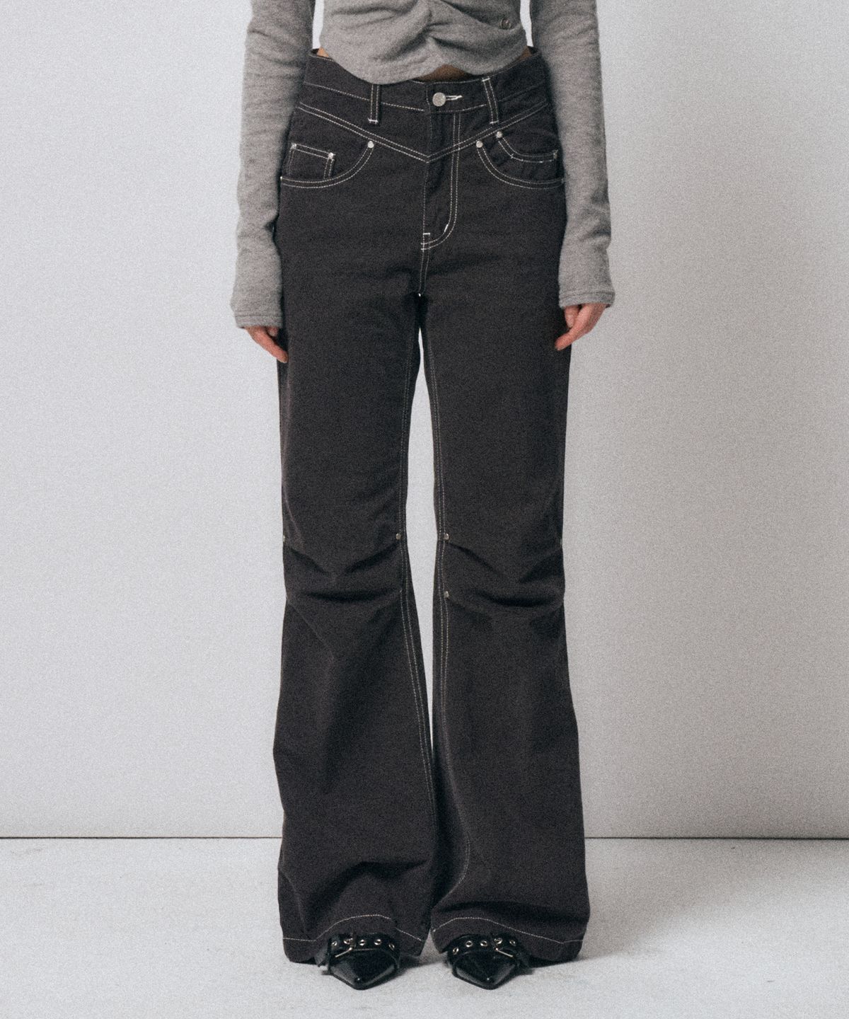 미드나잇 무브(MIDNIGHT MOVE) 2 stitch pants [dark grey]