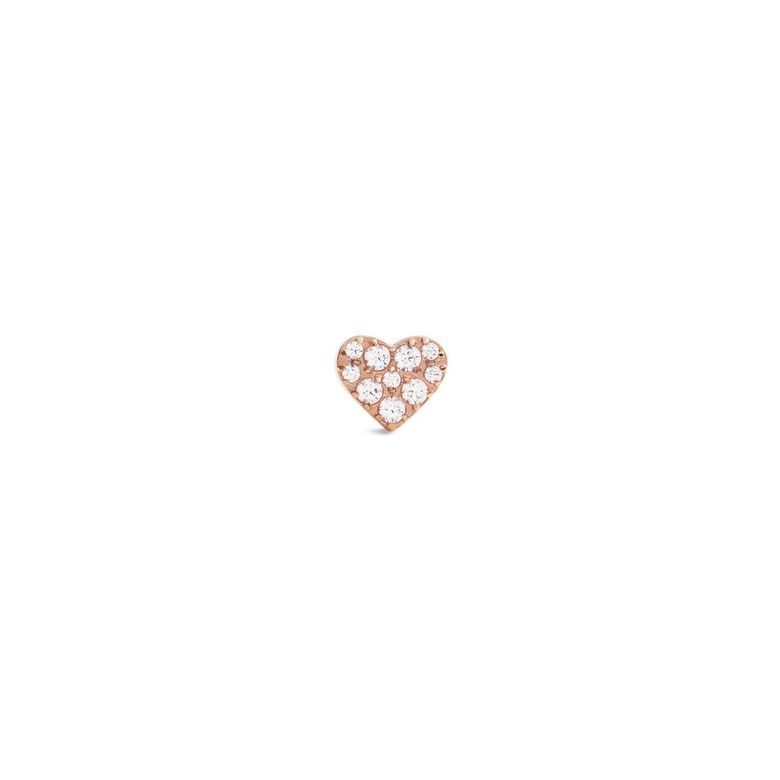 MICRO CRYSTAL HEART STUD 하트 큐빅 미니귀걸이