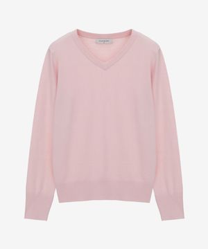 [W]베이직 브이넥 니트 - 5color MYKT02C2