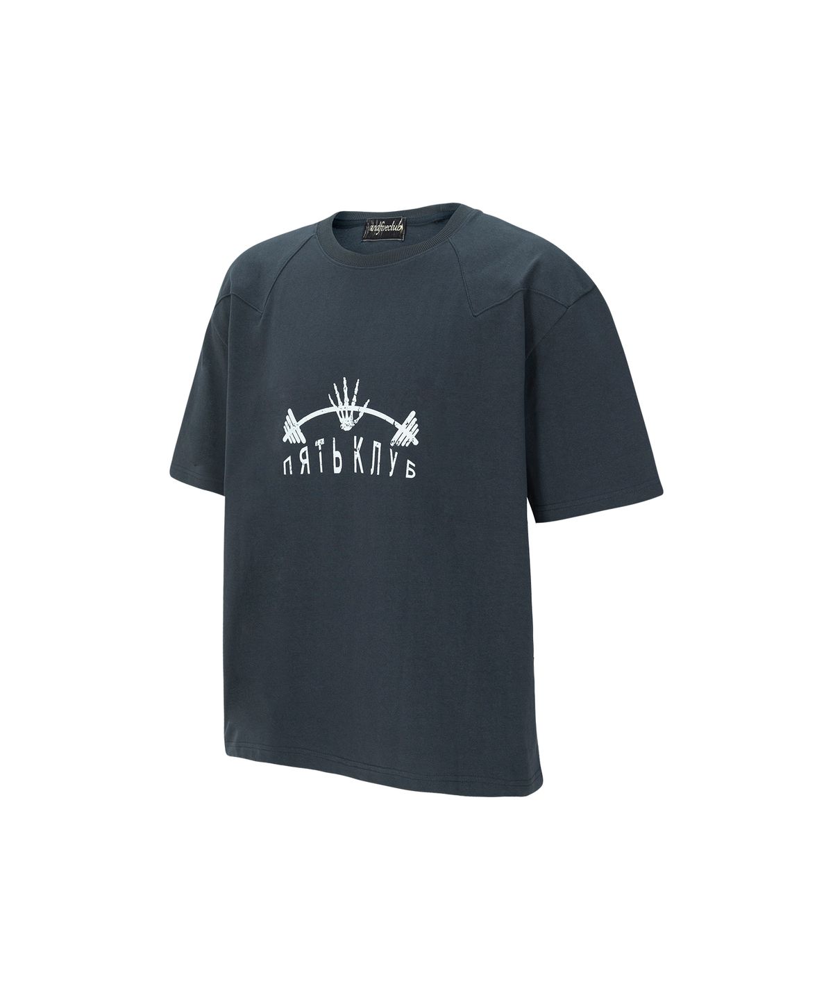 엔드파이브클럽(ANDFIVECLUB) western yoke short sleeve[navy]