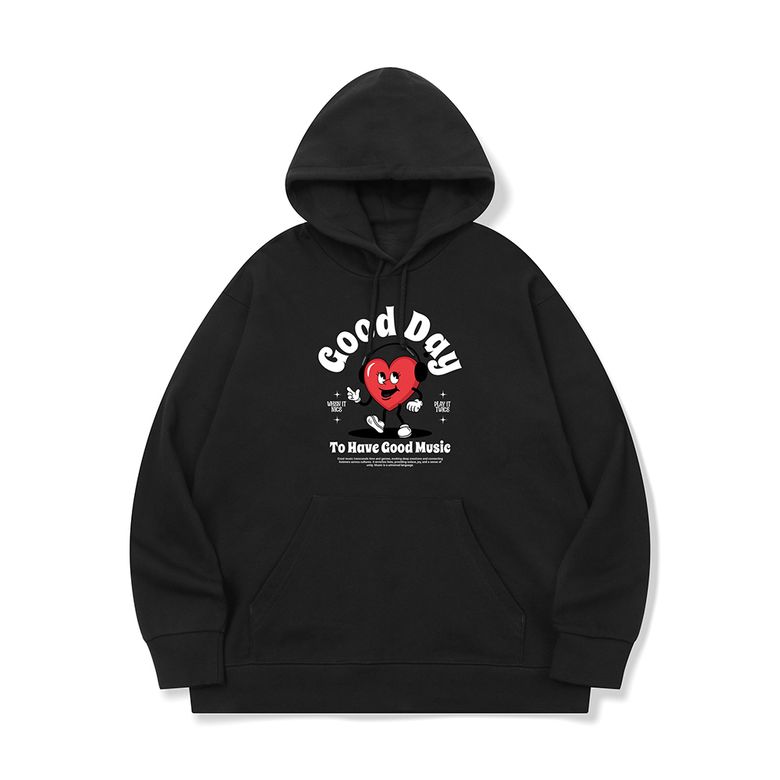 bth01 굿떼이 할빗 로고 후드티