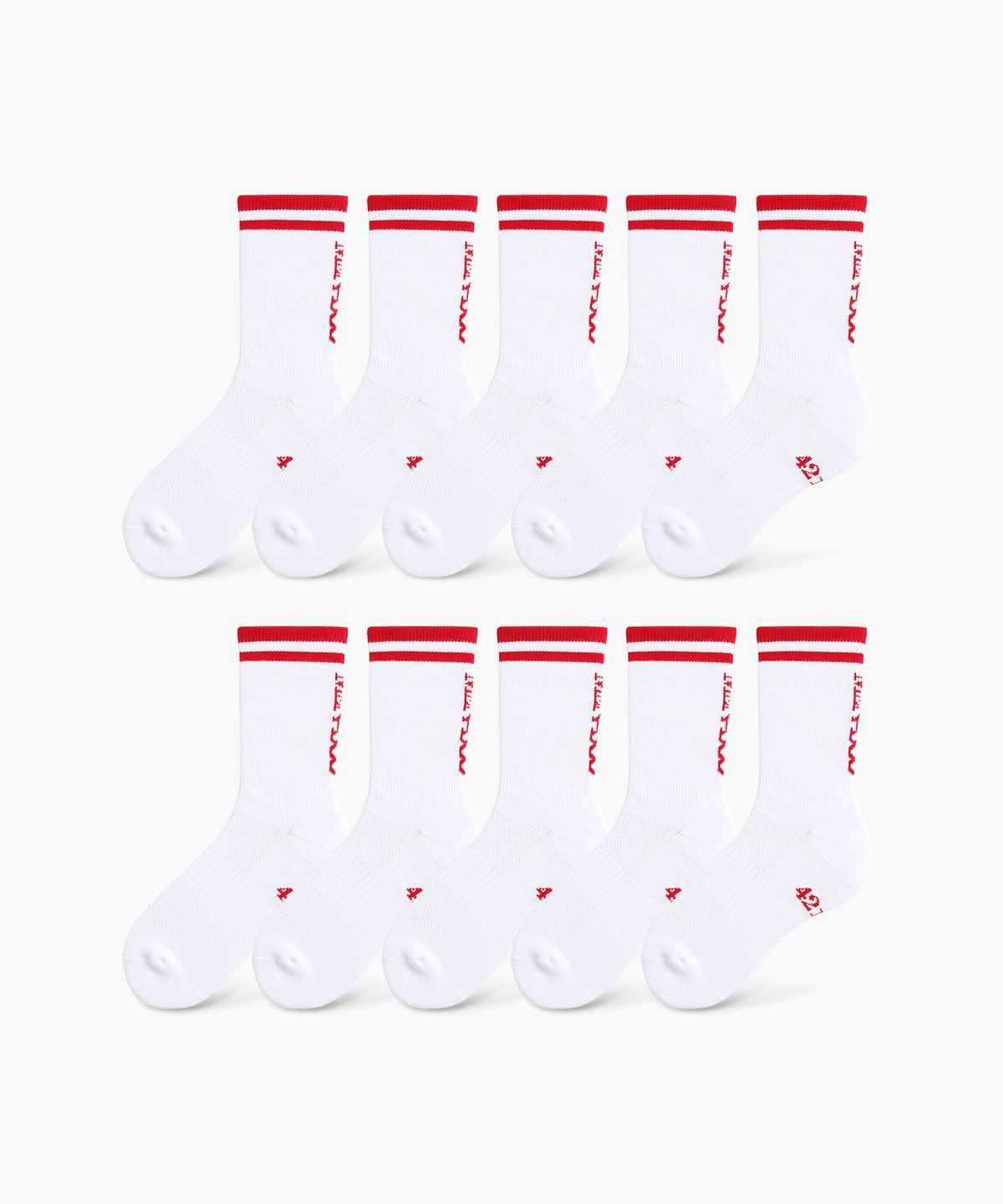 미나수(MENASOO) [10 PACK] RUNNING CREW FLOGGER FIT SOCKS_LONG