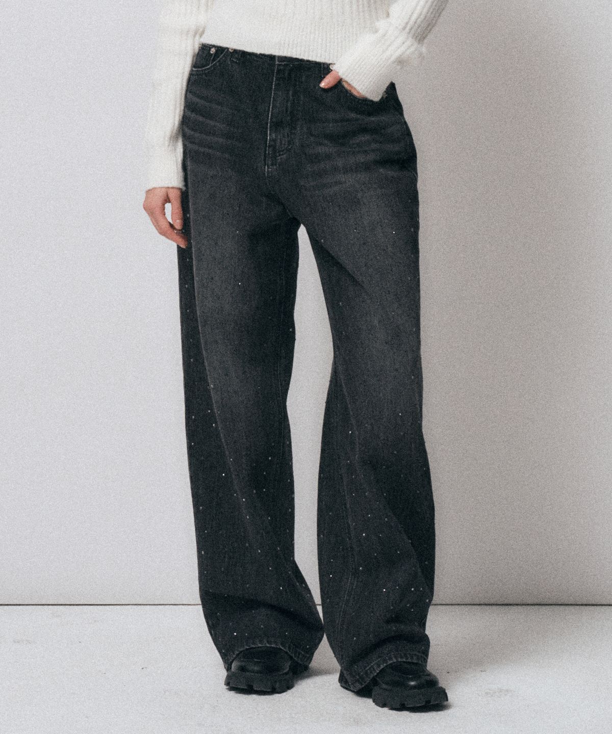 미드나잇 무브(MIDNIGHT MOVE) cubic wd pants [black]