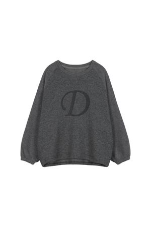 SMOOTH D LOGO SWEATSHIRTS IN CHARCOAL