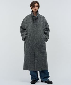 알파카 믹스 발마칸 맥시 코트 [그레이]