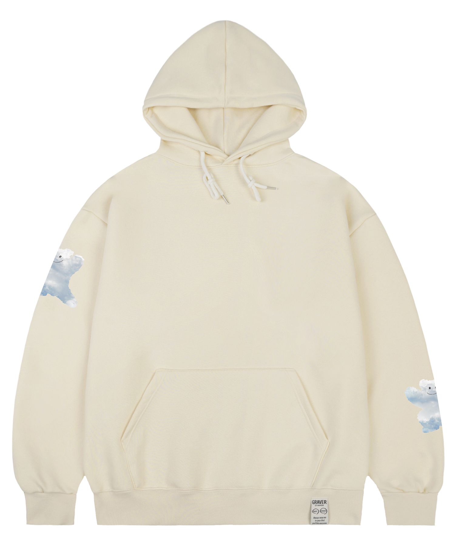 MUSINSA | GRAVER [UNISEX]Multi Bear Smile Hoodie_Cream