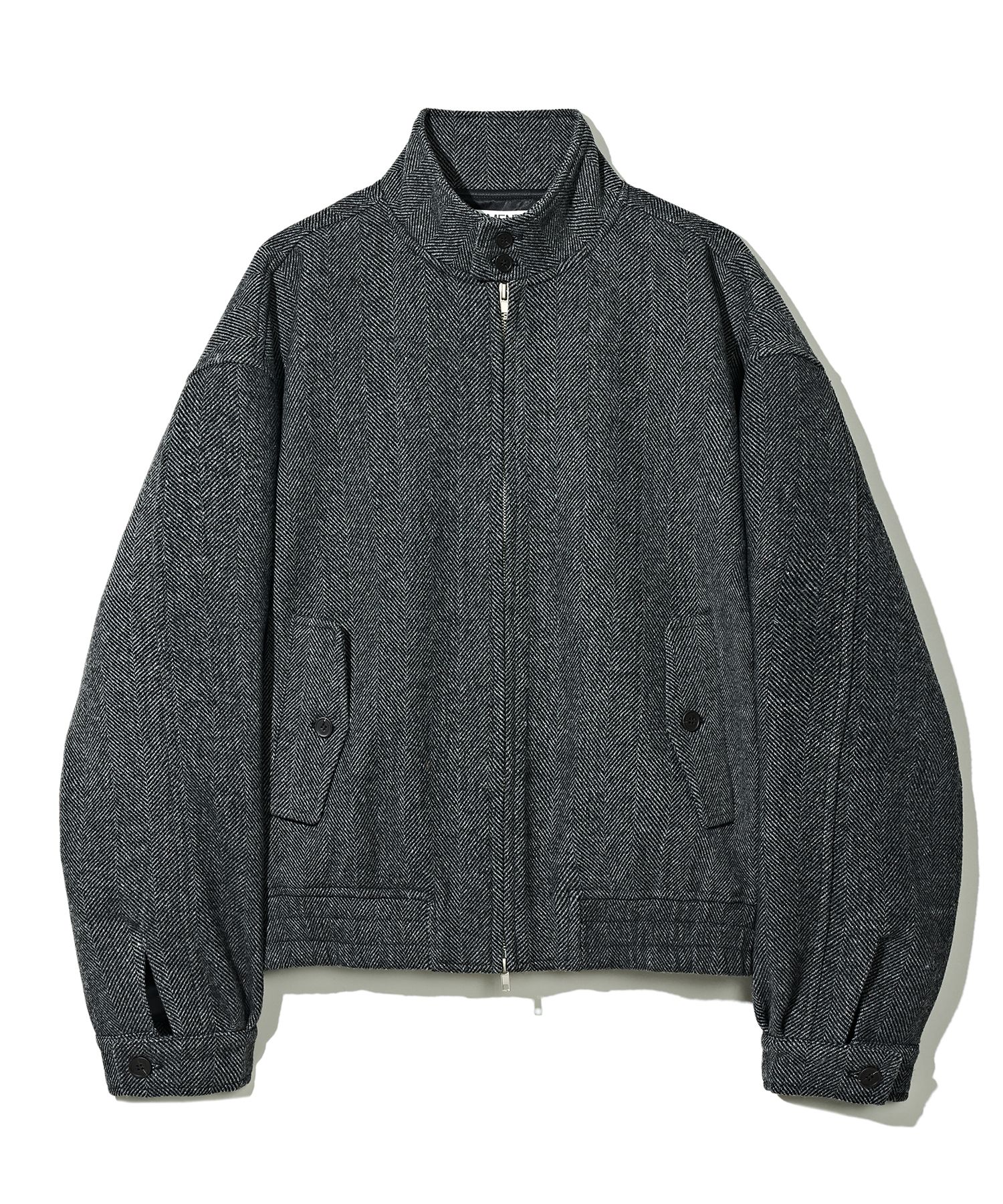【オープニング 大放出セール】 PARTIMENTO | MUSINSA Herringbone Charcoal Jacket Harrington Wool ジャケット・アウター