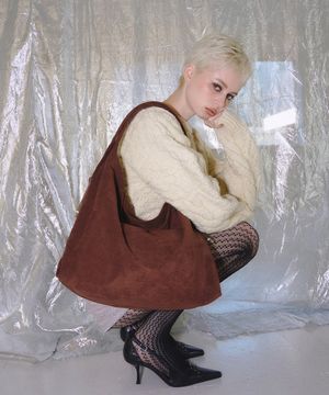 CACTUS HOBO BAG [Suede Brown]