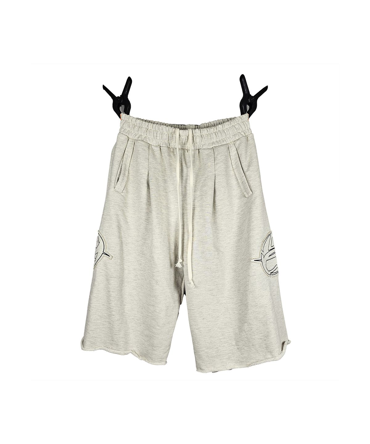 엔드파이브클럽(ANDFIVECLUB) applique embroidery bermuda sweatpants[oatmeal]