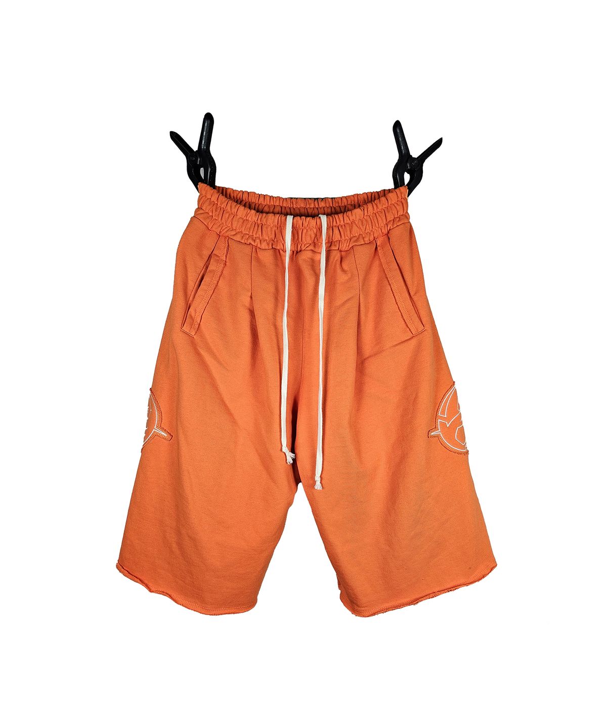 엔드파이브클럽(ANDFIVECLUB) applique embroidery bermuda sweatpants[orange]