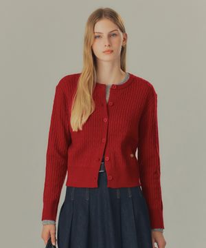 [W]케이블 가디건 - 4color