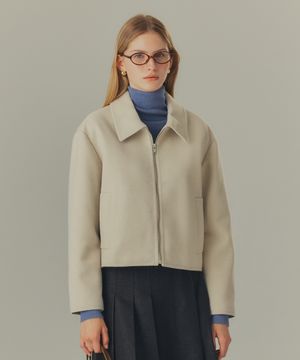 [W]집업숏코트 MYCA7203