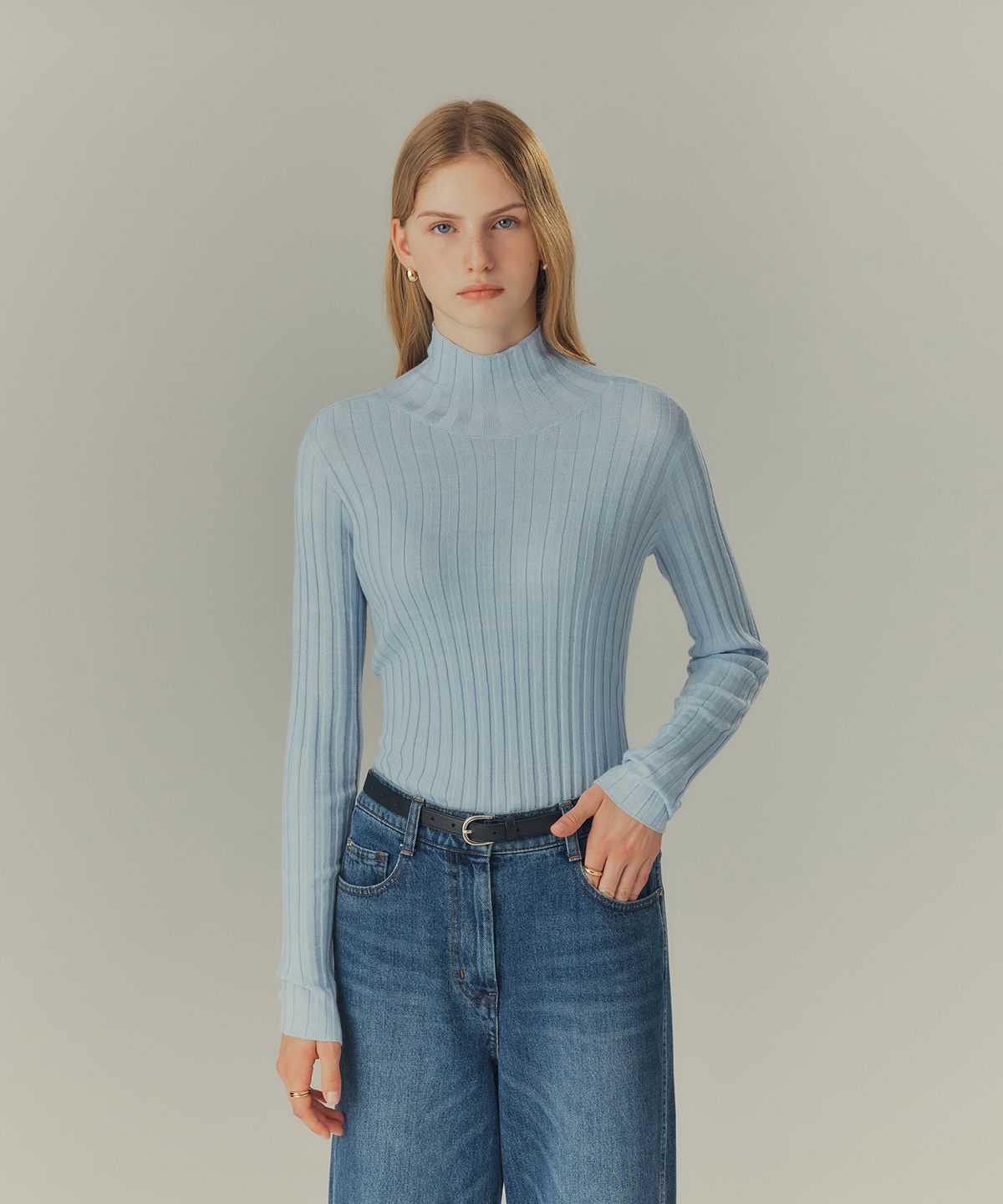 마인드브릿지 우먼(MIND BRIDGE WOMEN) [W][COUTURE]골지 터틀넥 니트 - 2color