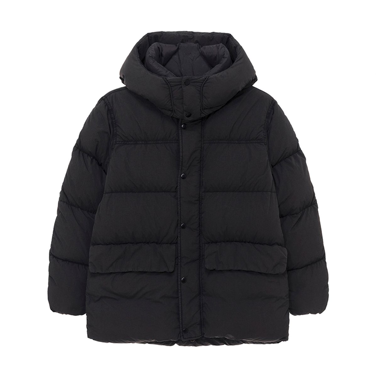 나우(nau) 가먼트다잉 후드 다운 Dark Gray