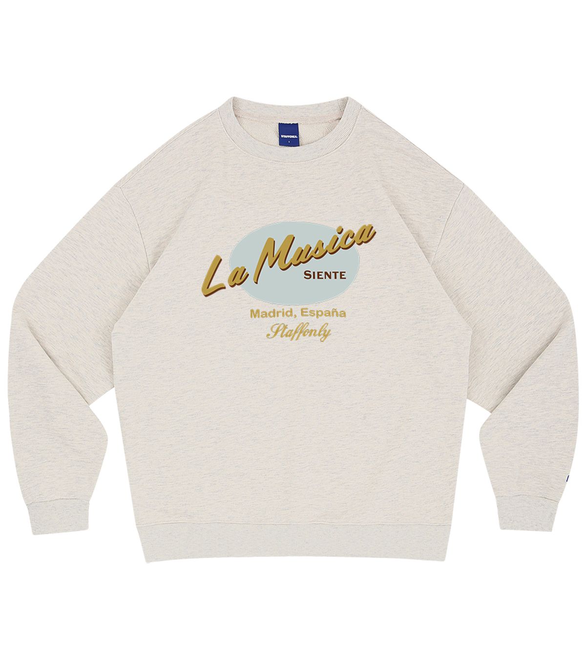 스텝온리(STAFFONLY) LA MUSICA SWEATSHIRTS 01 (MELANGE IVORY)