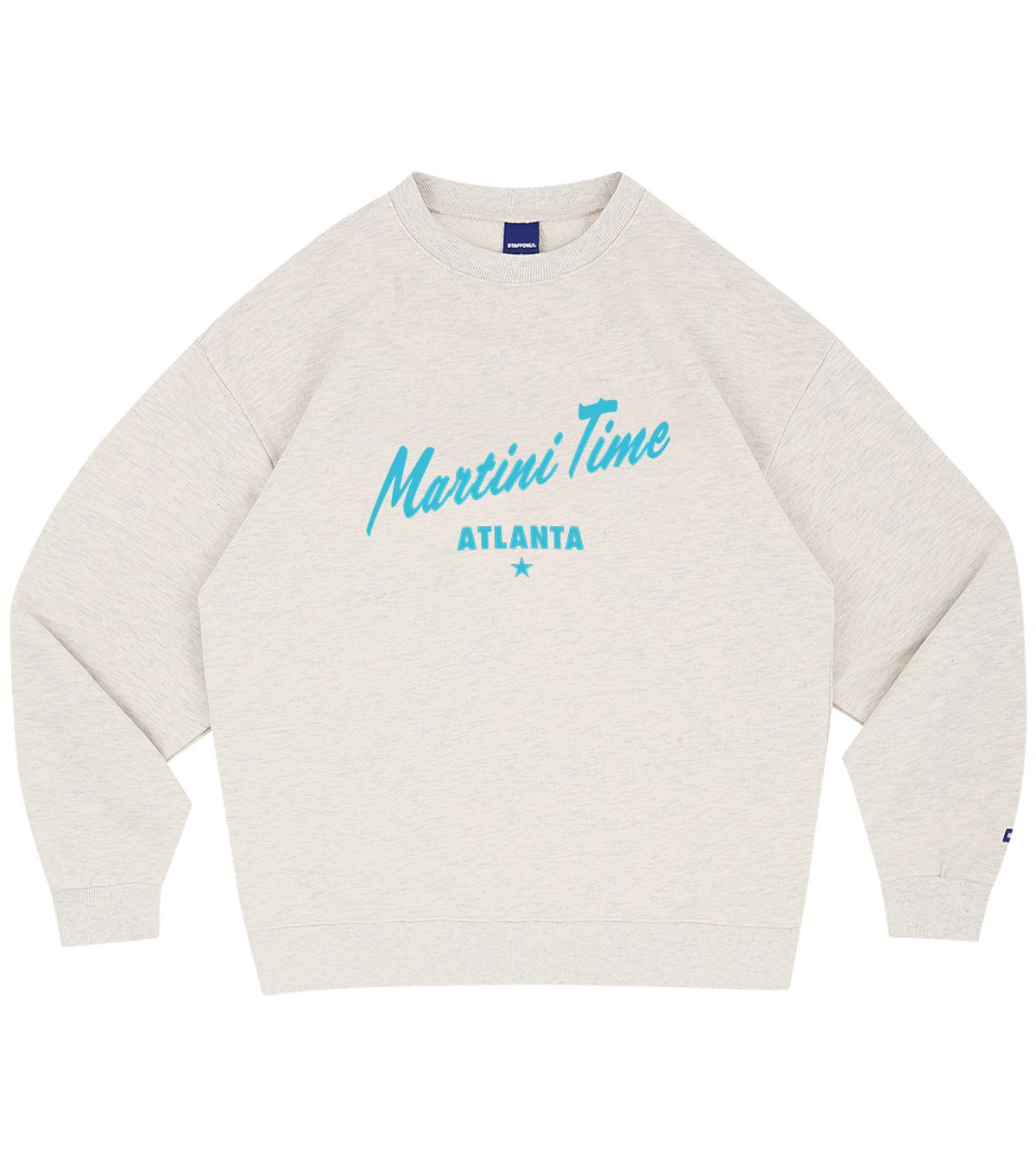 스텝온리(STAFFONLY) MARTINI TIME ATLANTA SWEATSHIRTS 02 (MELANGE IVORY)