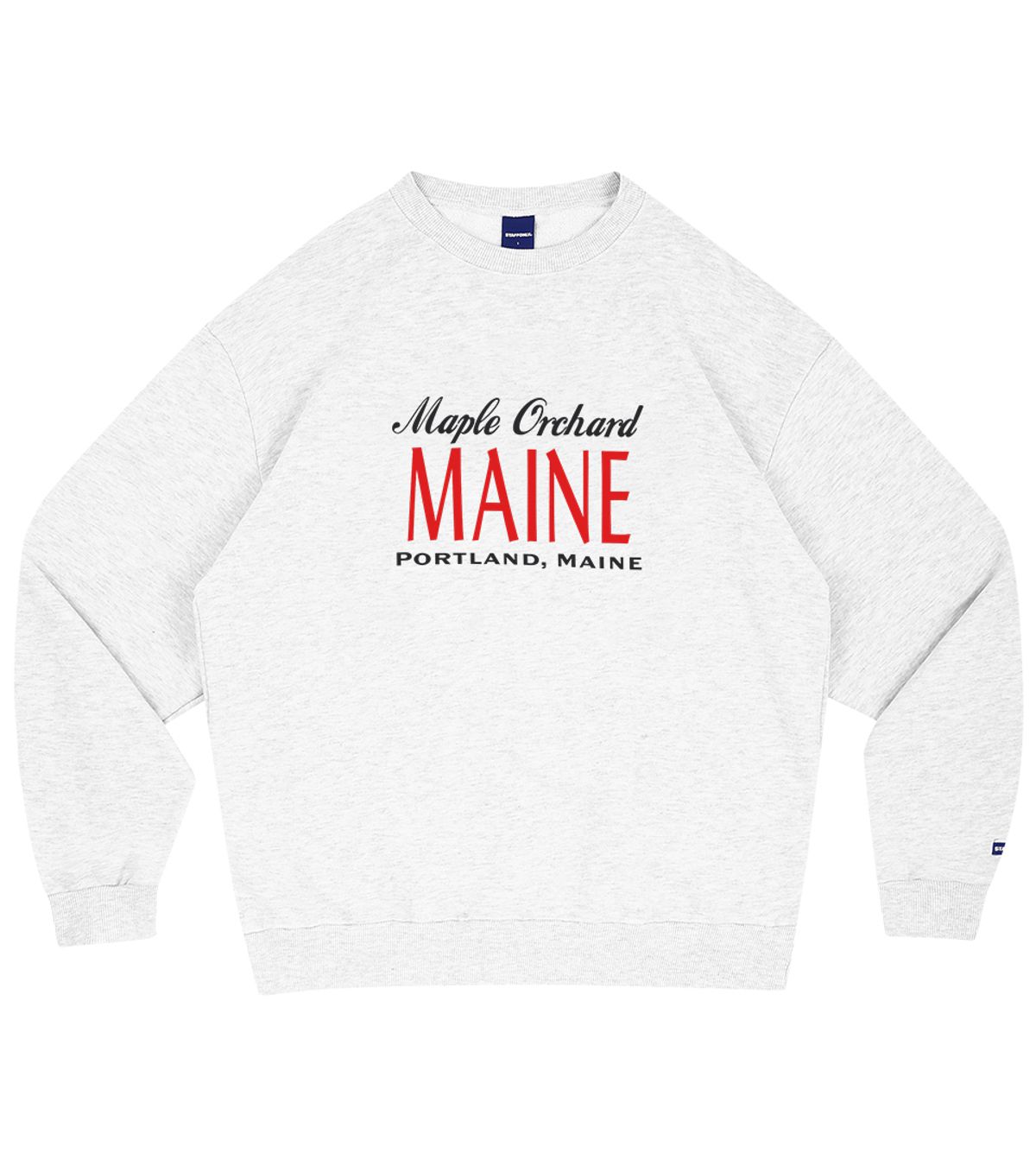 스텝온리(STAFFONLY) MAINE SWEATSHIRTS 02 (MELANGE WHITE)