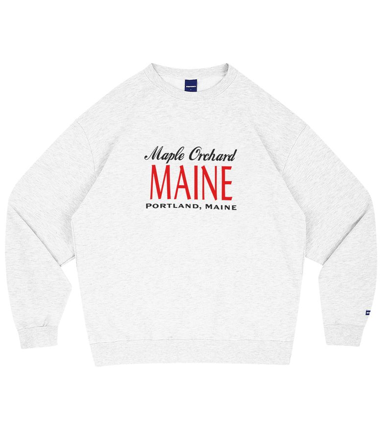 MAINE SWEATSHIRTS 02 (MELANGE WHITE)