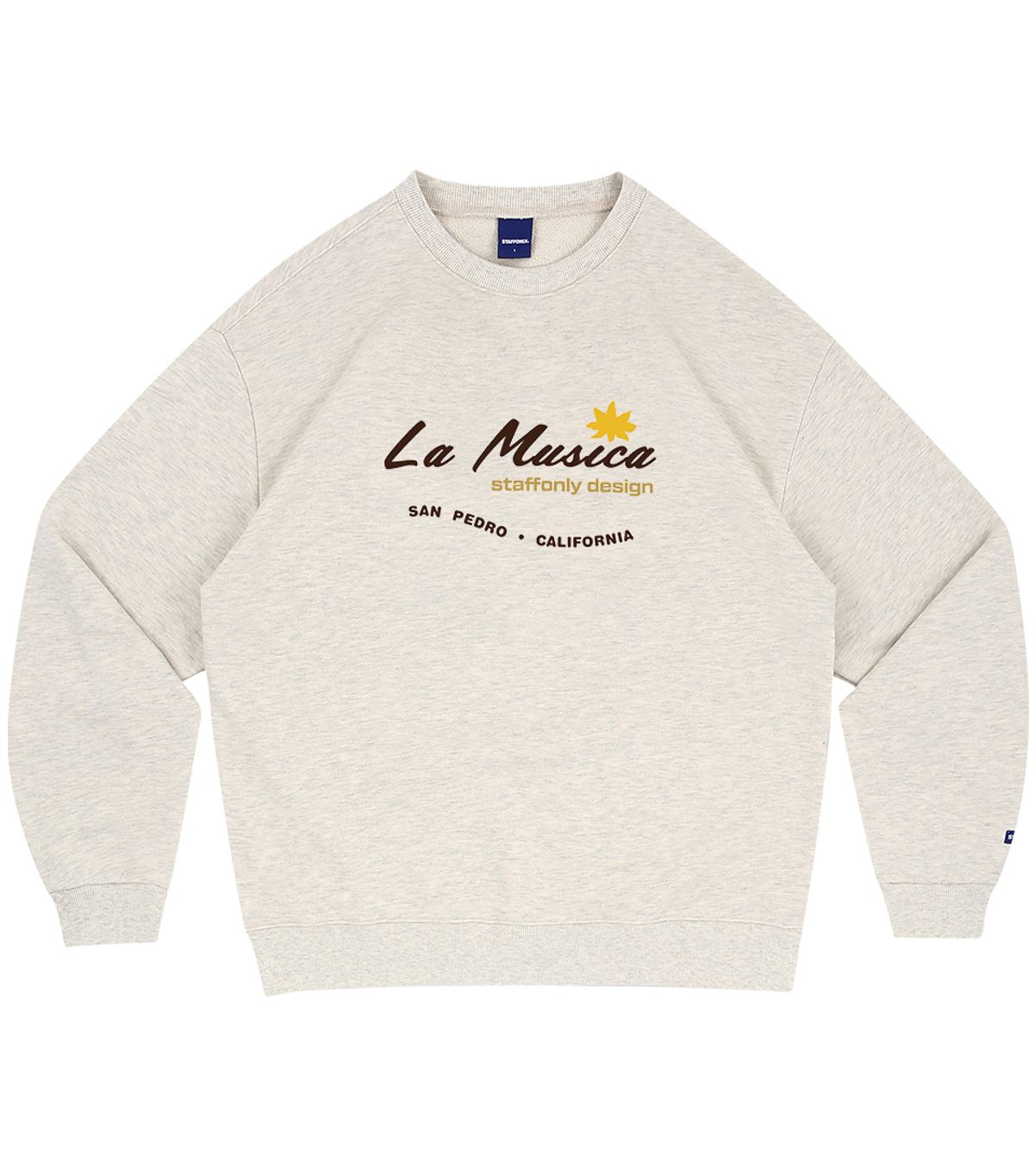 스텝온리(STAFFONLY) LA MUSICA SWEATSHIRTS 02 (MELANGE IVORY)