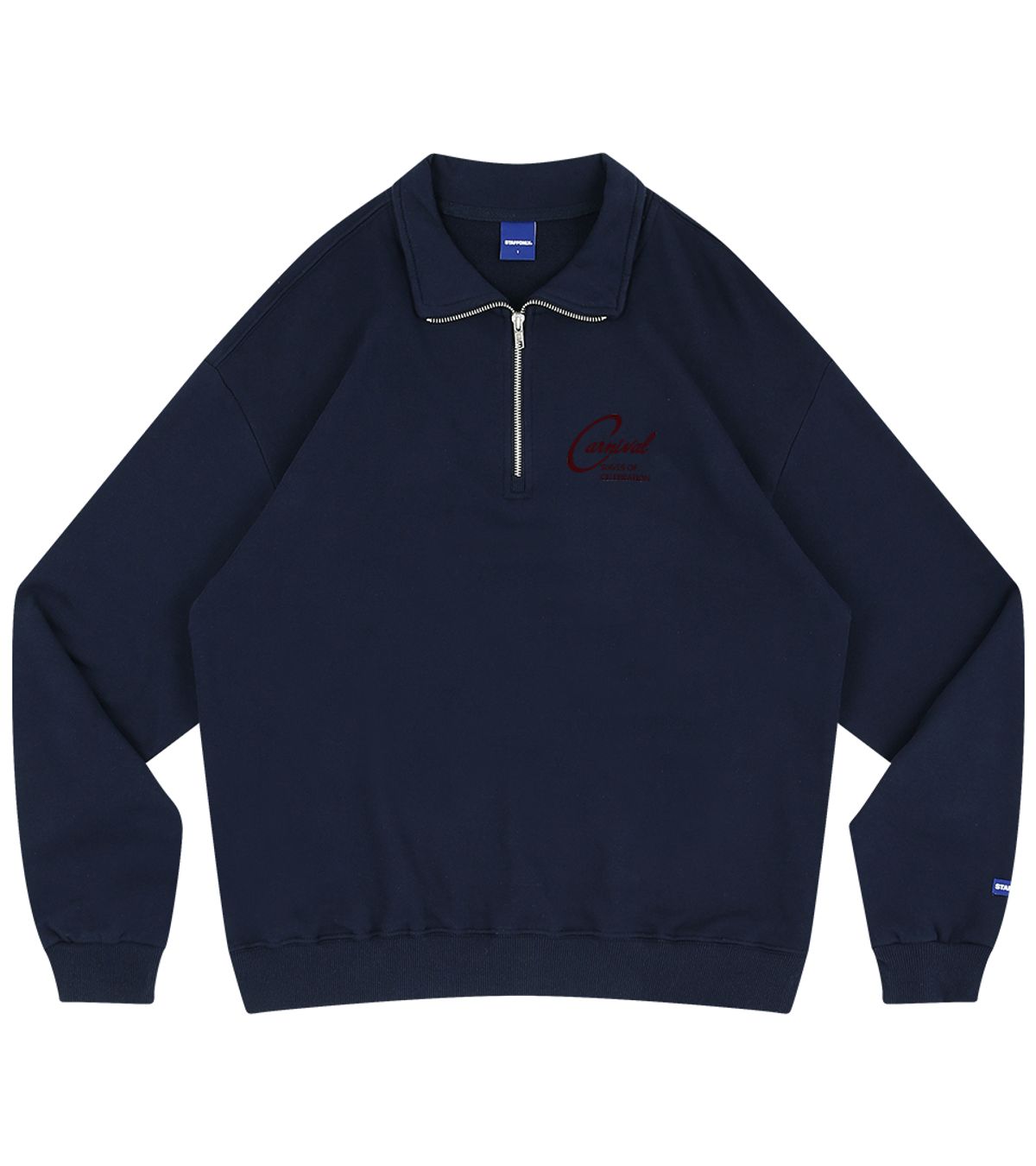 스텝온리(STAFFONLY) CARNIVAL HALF ZIP-UP (NAVY)