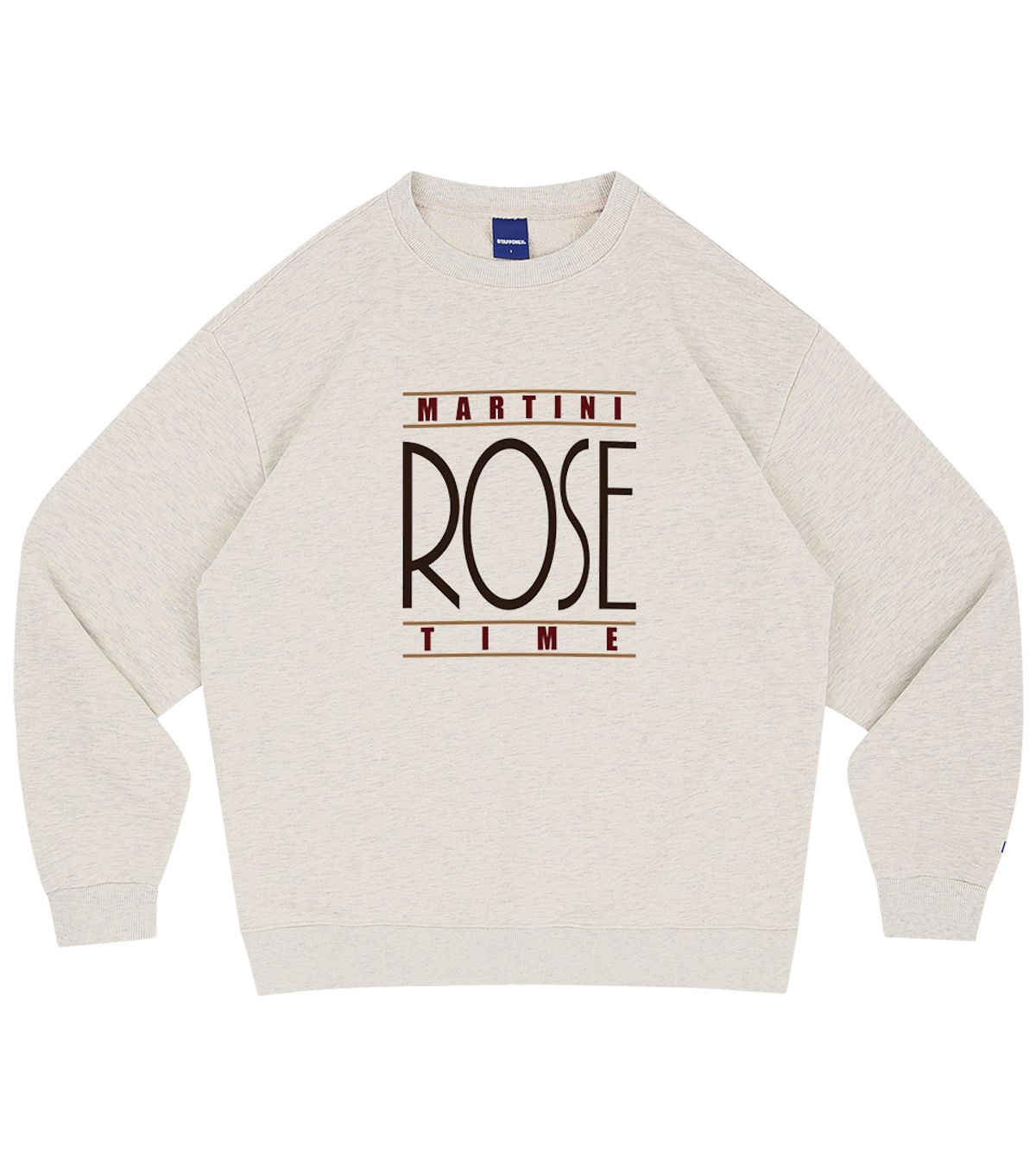 스텝온리(STAFFONLY) MARTINI ROSE SWEATSHIRT (MELANGE IVORY)