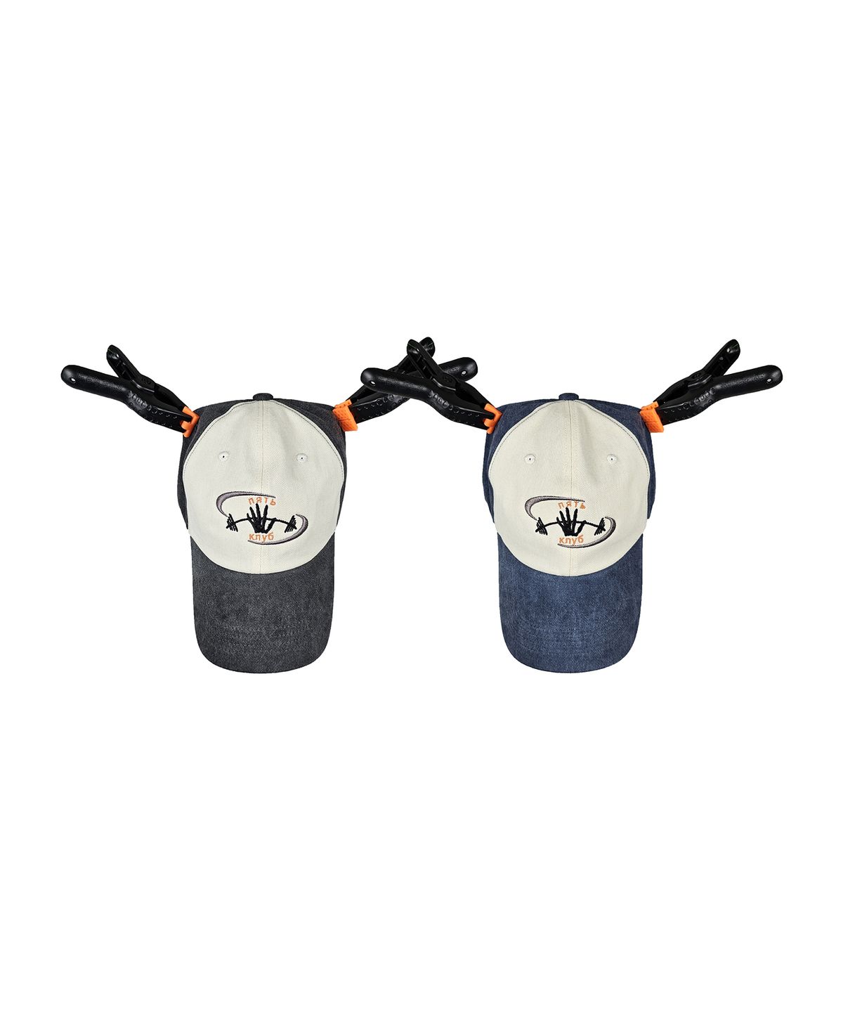 엔드파이브클럽(ANDFIVECLUB) pigment russian lettering logo two-tone head 2color