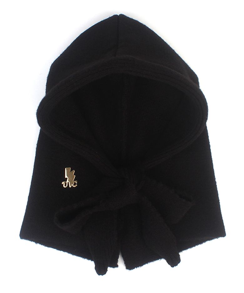 Wool Strap Black Open Balaclava 바라클라바