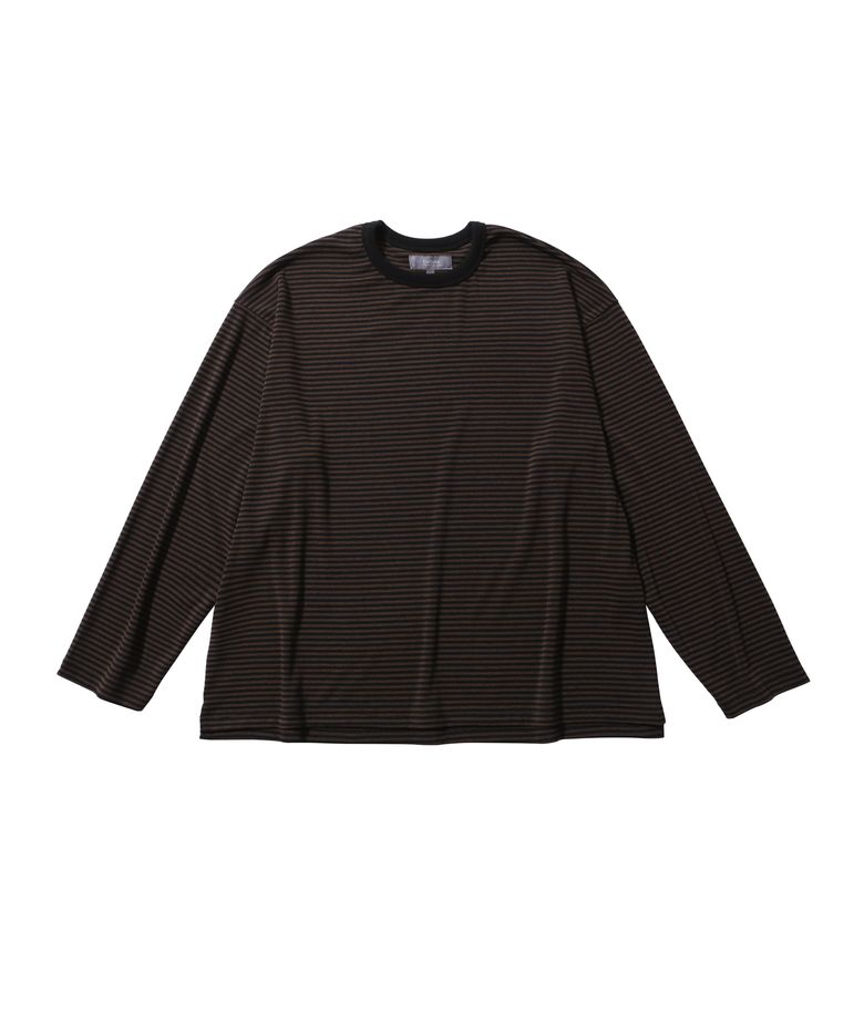 DUSTY STRIPE LONG SLEEVE (BLACK&BROWN)