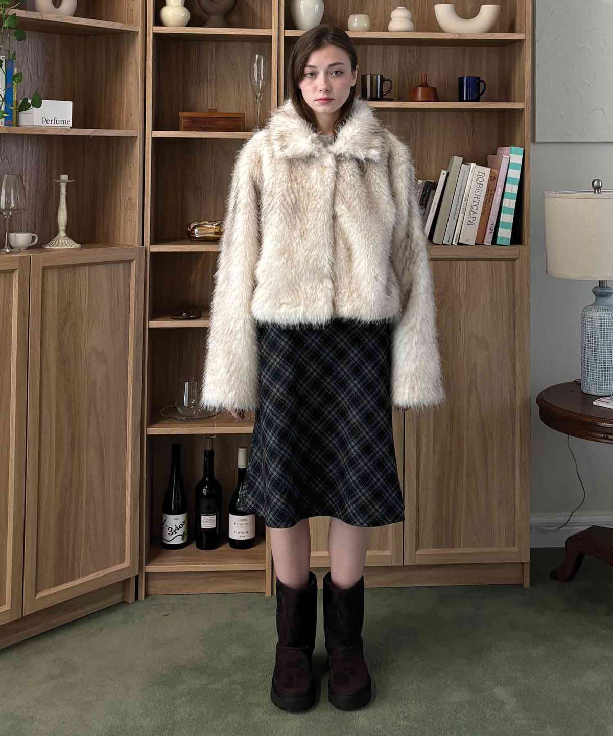 딜라이디(DELIDI) Nirvana fur jacket (ivory)